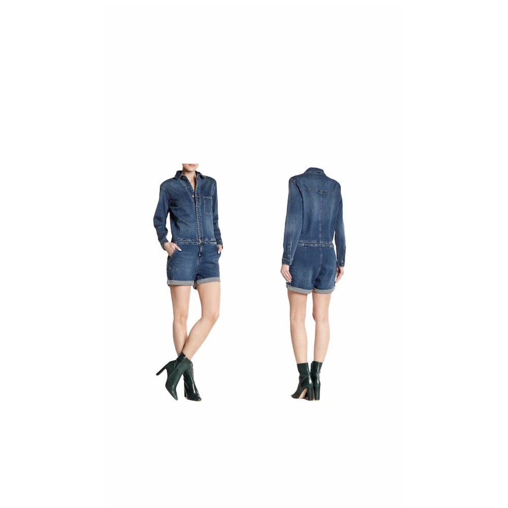 NANETTE LEPORE‎ DENIM LONG SLEEVE ROMPERS XSMALL
